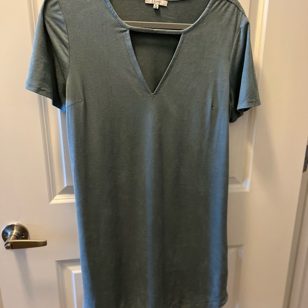 Suede Dress. Blueish color. Never worn.